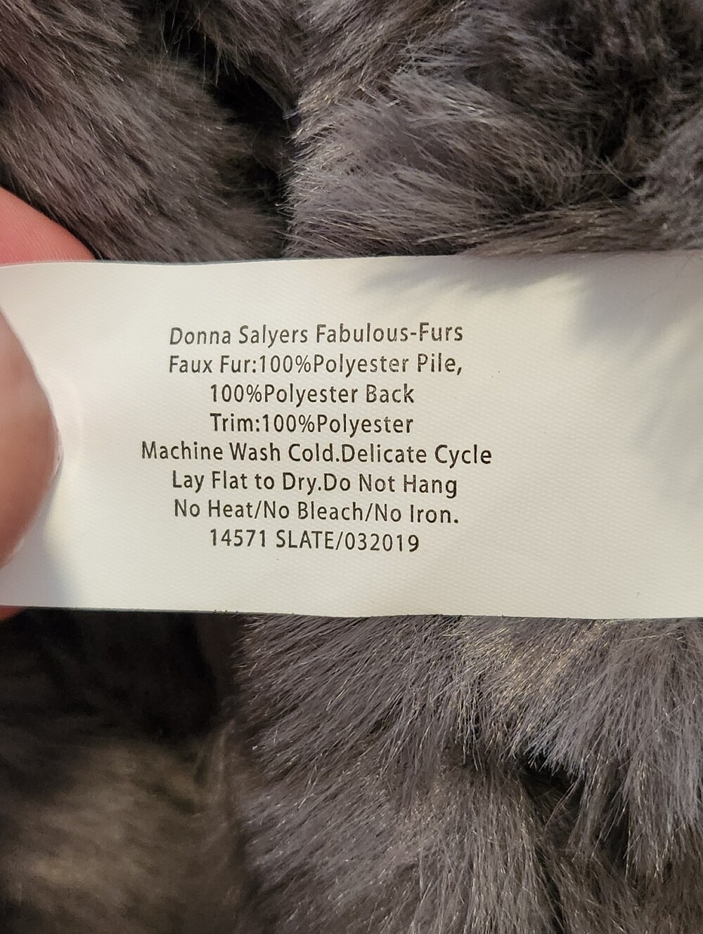 🩶Donna Salyers Fabulous Furs🩶 - Slate Gray Faux Fur Vest - Picture 11 of 13